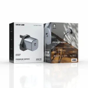 Green Lion Premium Series UK Plug PD 20W - Gray