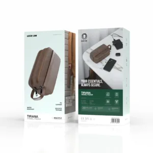 Green Lion Tirana Travel Pouch - Brown