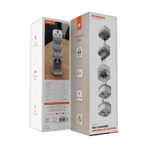 Porodo 4-in-1 Adaptor UK Plug - White