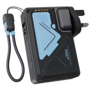 Powerology 10000mAh MagSafe Wireless Power Bank with Type-C & Lightning Cable Adapter