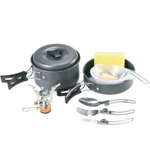 Green Lion 10 IN 1  Camping Cookware - Black