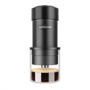 Lepresso 9-Bar Hand Press Coffee Maker with Aluminium Alloy+304 Stainless Steel - Black