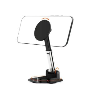 Porodo Magnetic Phone Holder Adjustable Telescopic Rod - Black