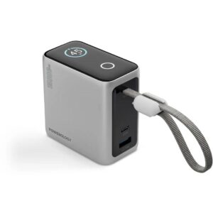 Powerology 45 W 15000 mAh Powerbank with TFT Color Display - Grey