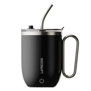 LePresso Sip Spin Auto Stirring 420ml Mug - Black