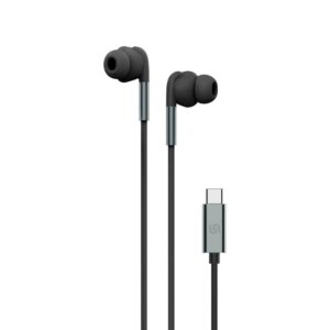 Porodo Soundtec Metal+ABS Earphones 14mm Type C - Black