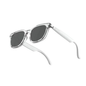 Powerology Lifestyle BT Sunglass with Touch Control+ Dark Glass Lens - Transparent