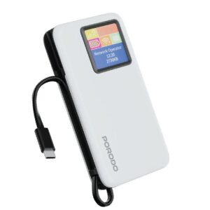 Porodo 4G MIFI Powerbank 10000mAh With Type C cable - White