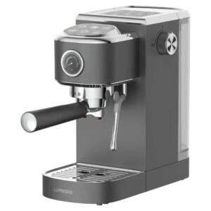 LePresso Caffè Virtuoso 20 Bar Espresso Maker with Frother and Pressure Gauge -