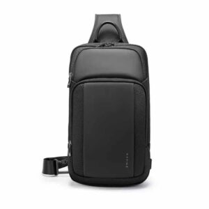BANGE Wardon Light Big Capacity Multi Compartment Card Pocket Water Resistant Anti-Theft Sling Bag - Black