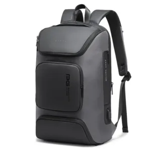 BANGE Laptop Bag & Travel Backpack with USB Charger Port - Gray