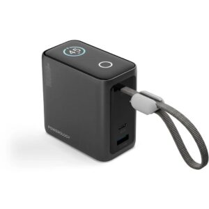 Powerology 45 W 15000 mAh Powerbank with TFT Color Display - Black