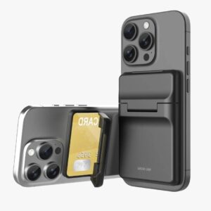 Green Lion W3- Magsafe Wallet Card Holder - Black