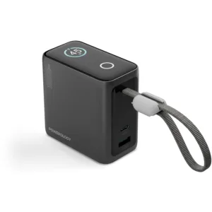 Powerology 45 W 15000 mAh Powerbank with TFT Color Display - Black