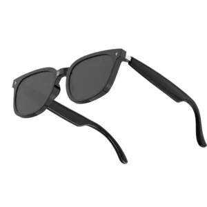Powerology Lifestyle BT Sunglass with Touch Control+ Bright Black Lens - Black