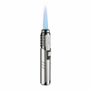 Green Lion Jet Flame  Windproof Lighter - Silver