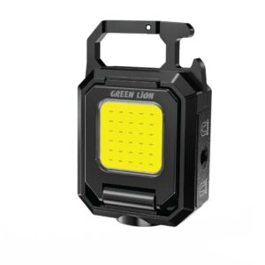 Green Lion Keychain Light - 2 COB, XPE, Foldable - Black