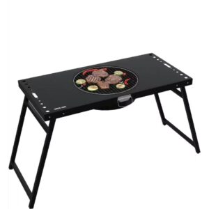 Green Lion Portable BBQ Camping Table - Black