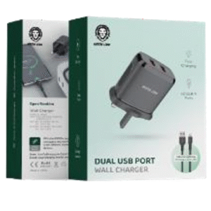 Green Lion 2USB 2.4A USB-lPH data cable 1m Black/Orange