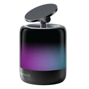 Porodo 2 In 1 Car Phone Holder With Speaker - Black