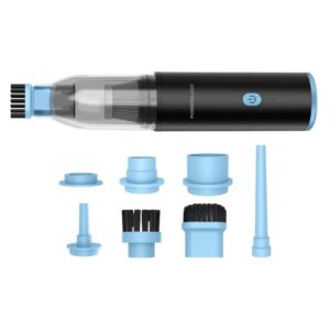 Powerology 6000 mAh Portable multifunctional vacuum cleaner with LED light - Black/