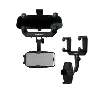 Porodo Rearview Mirror Bracket Phone Holder-Black