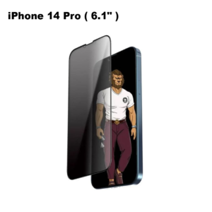 Green 3D AG/Matte Privacy Glass Screen Protector for iPhone 14 Pro ( 6.1" ) - Black