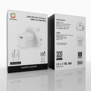 MASTER PD 20W MINI CHARGER WITH CBALE 27W C to L - white