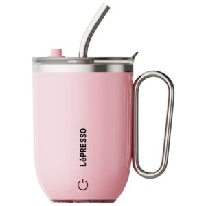LePresso Sip Spin Auto Stirring 420ml Mug - Pink
