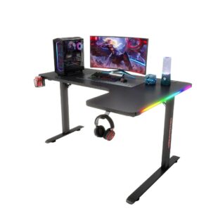 Porodo Gaming Table with RGB and Holders - Black