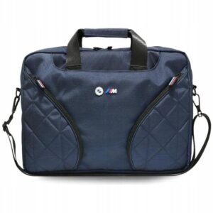 BMW PU Leather M Collection  15" Computer Bag With Metal Logo - Navy