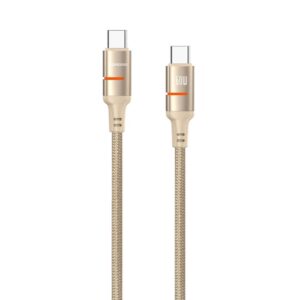 Porodo 60W Type-C to Type-C Braided Cable 1.2M - Gold