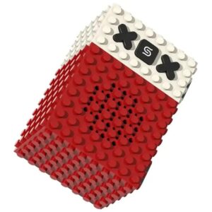 Porodo Soundtec MiniBlock Portable 5W Building- Blocks Shaped Speaker - Red