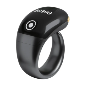 Green Lion Smart Zikr Ring with OLED Display - Black