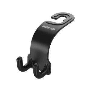 Green Lion Car Headrest Dual Hook Organizer - Black