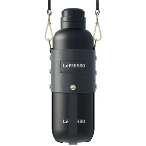 LePresso ThermaTrail 650ml Thermos Bottle with Crossbody Strap - Black