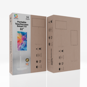 Master Portable Touchscreen Smart TV 32-inch, Android 8GB+128GB 9600 Mah Battery - White