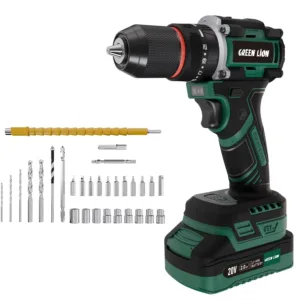 Green Lion GD-13 Power Pro Cordless Hammer Drill 16V 2.0Ah Battery- Green