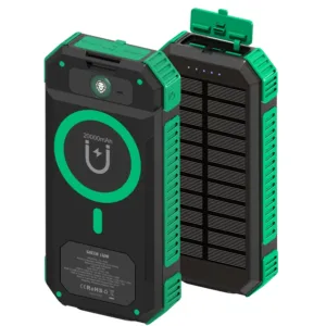 Green Lion Solar Flex Power Bank 20000mAh PD 20W - Green and Black
