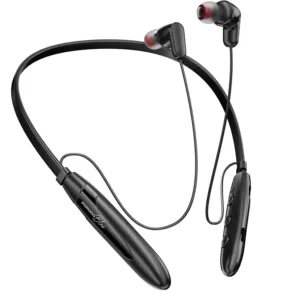 Porodo Blue  Wireless Magnetic Neckband with 16 hrs Battery Life - Black