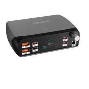 Porodo PowerGate USB Charging Hub 252W 2A+4C and Adjustable voltage DC power