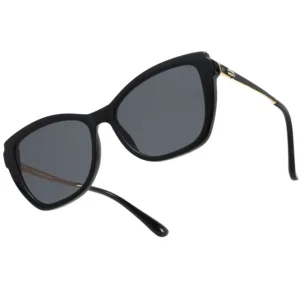 Porodo Lifestyle Trendy Square Frame Sunglass With Polarized Lens  - Black