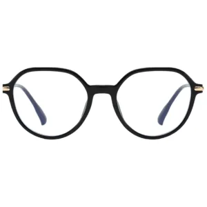 Porodo Lifestyle Round Frame Anti Blue Light Glass  - Black