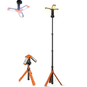 Porodo Lifestyle 9000 mAh Foldable Camping Light With Extendable Legs - Orange