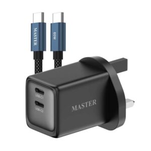 MASTER SUPER FAST CHARGE 48W With cable 60W C to C- Black