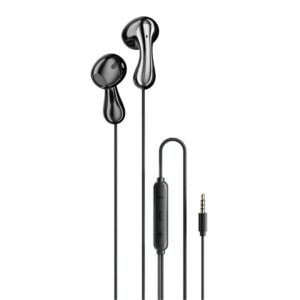 Porodo 3.5MM 3-Button Wired Earphone - Black