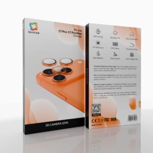Master 3D Camera Lens for iPhone 17 Pro Max - Orange