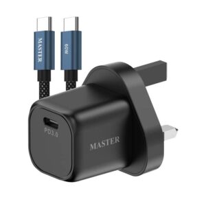 MASTER SUPER FAST CHARGE 35W With cable 60W C to C- Black