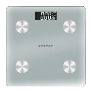 Porodo 'Gravis' LifeStyle Smart Body Fat Scale 30x30x2.5 (AAA batteries) - White