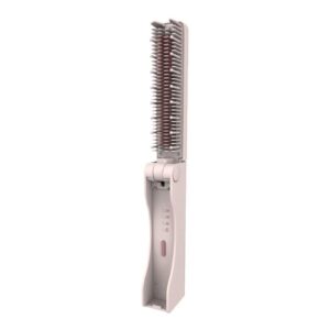 Porodo Lifestyle Rechargeable Mini Electrical Hair Straightener Comb- Pink